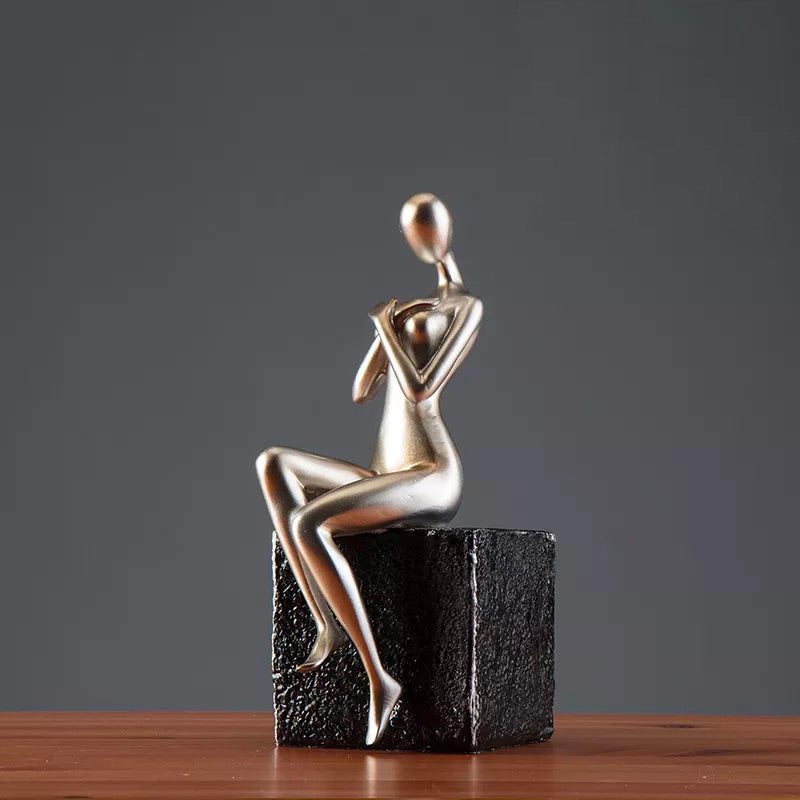 Woman Statue <br/> Contemporary Seated