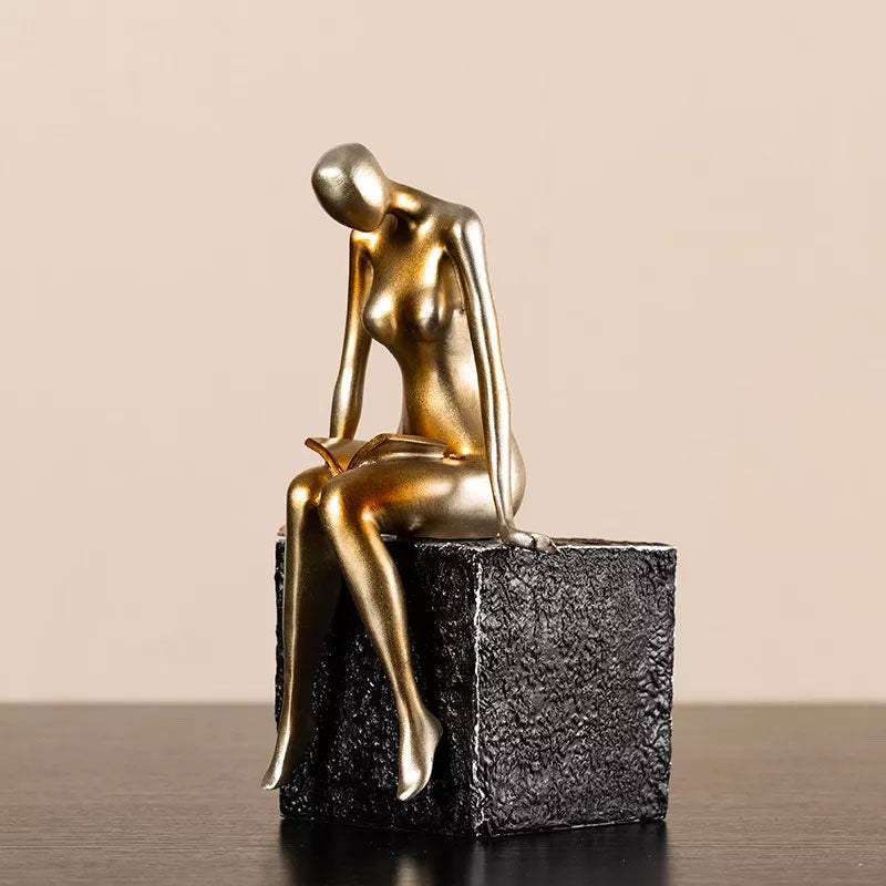 Woman Statue <br/> Contemporary Seated
