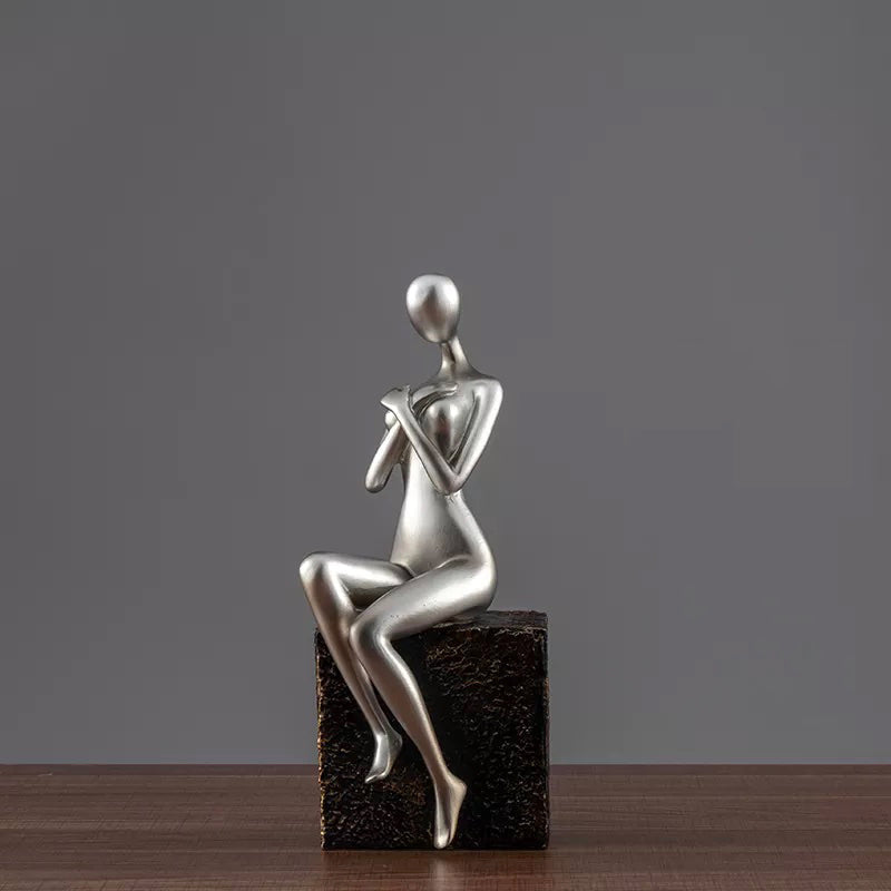 Woman Statue <br/> Contemporary Seated
