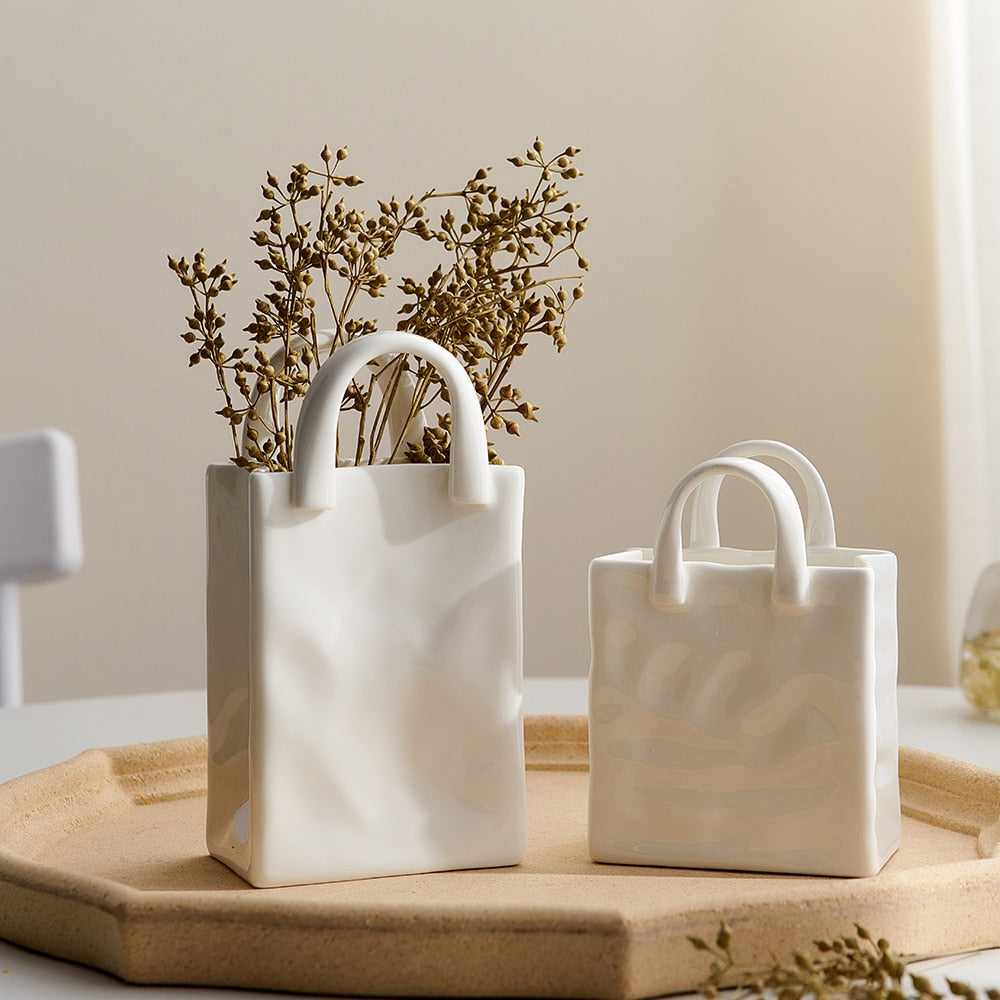 Ceramic Bag Shaped Vase