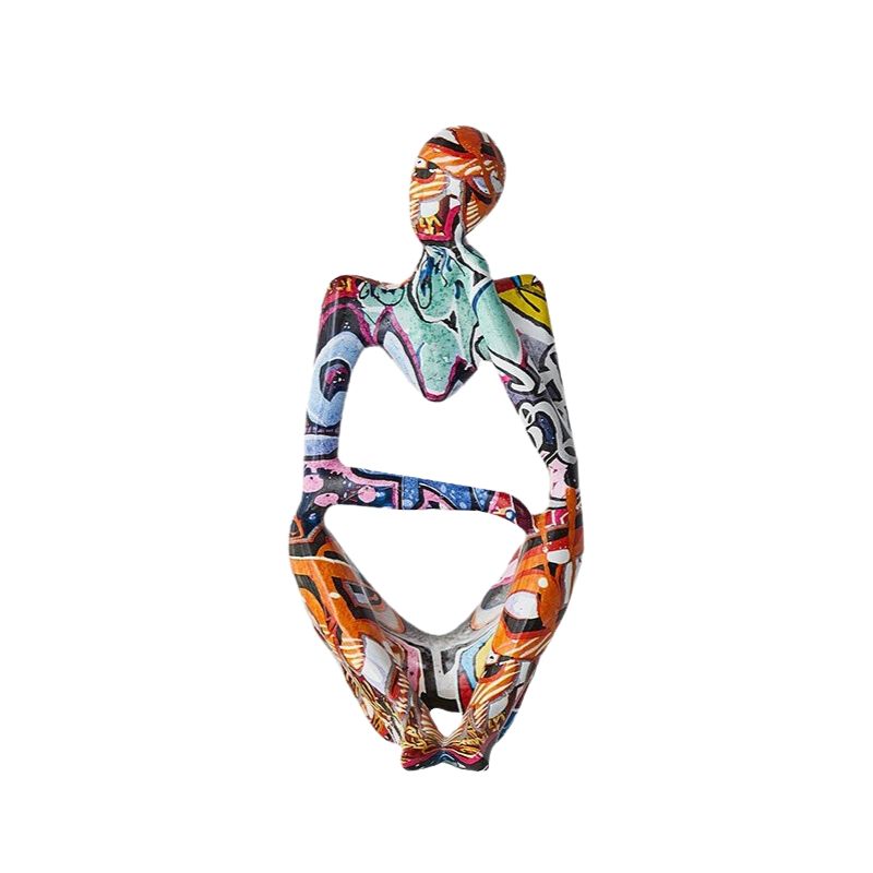 Contemporary Sculpture <br> Graffiti Thinker Statuette