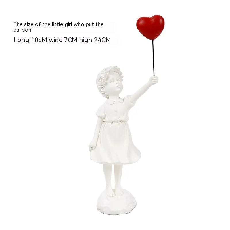 Fly Away Balloon Girl Sculpture