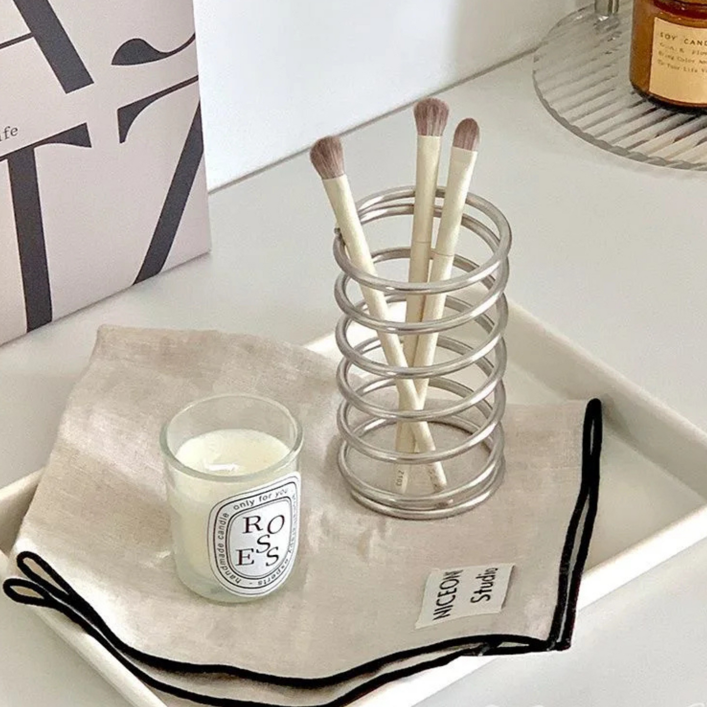 Smile Station Stainless Steel Toothbrush Holder