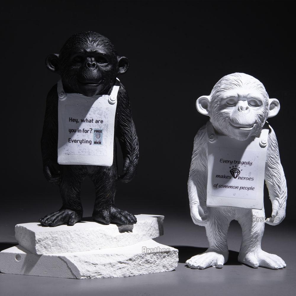 Banksy Monkey Street Art Sculpture