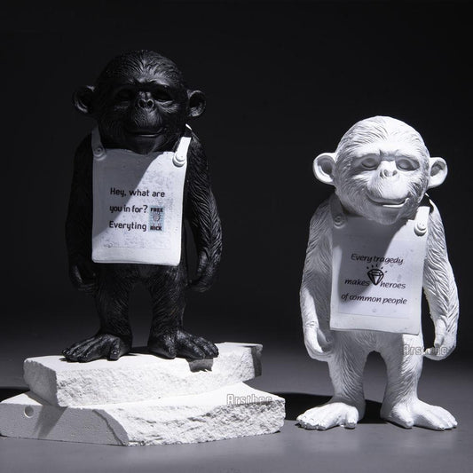 Banksy Monkey Street Art Sculpture