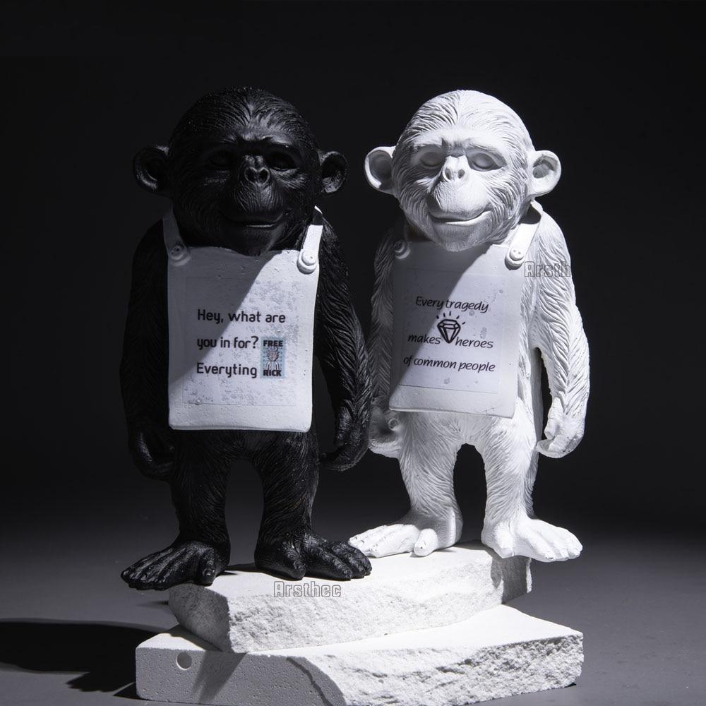 Banksy Monkey Street Art Sculpture