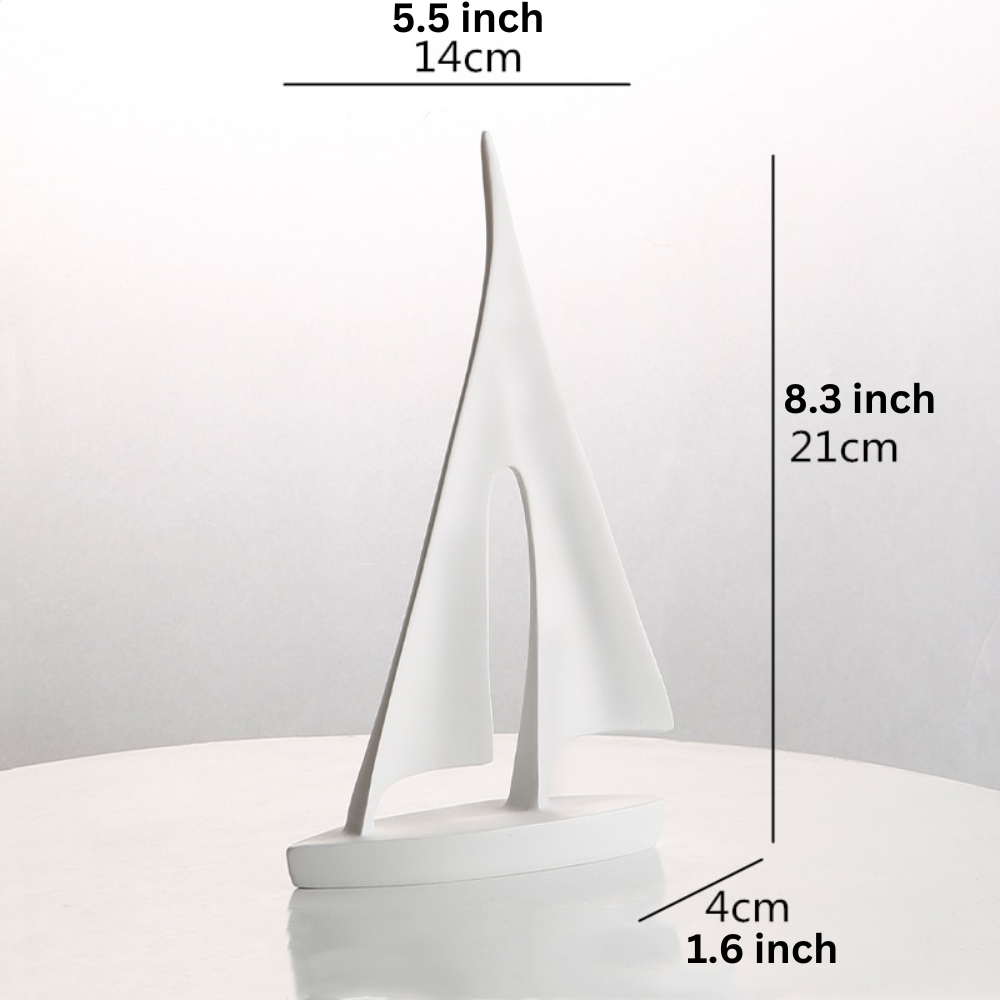 Nordic Abstract Sailboat Sculpture