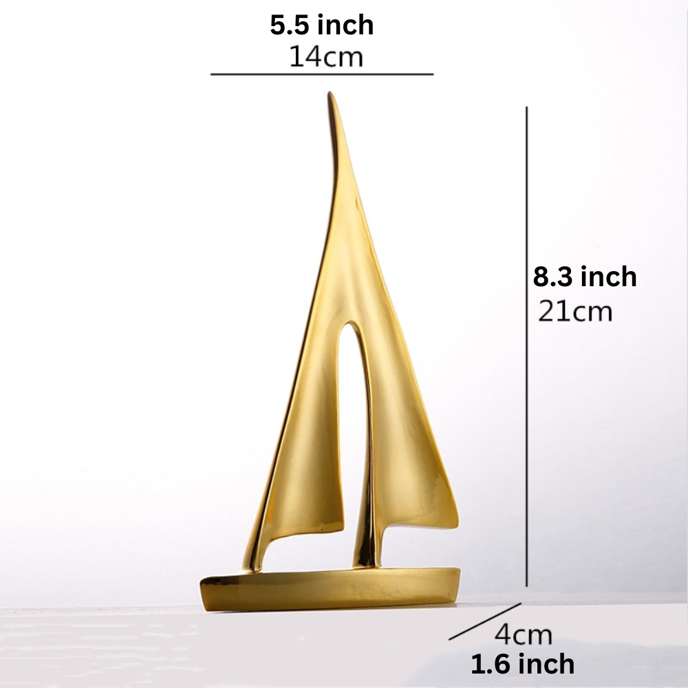 Nordic Abstract Sailboat Sculpture