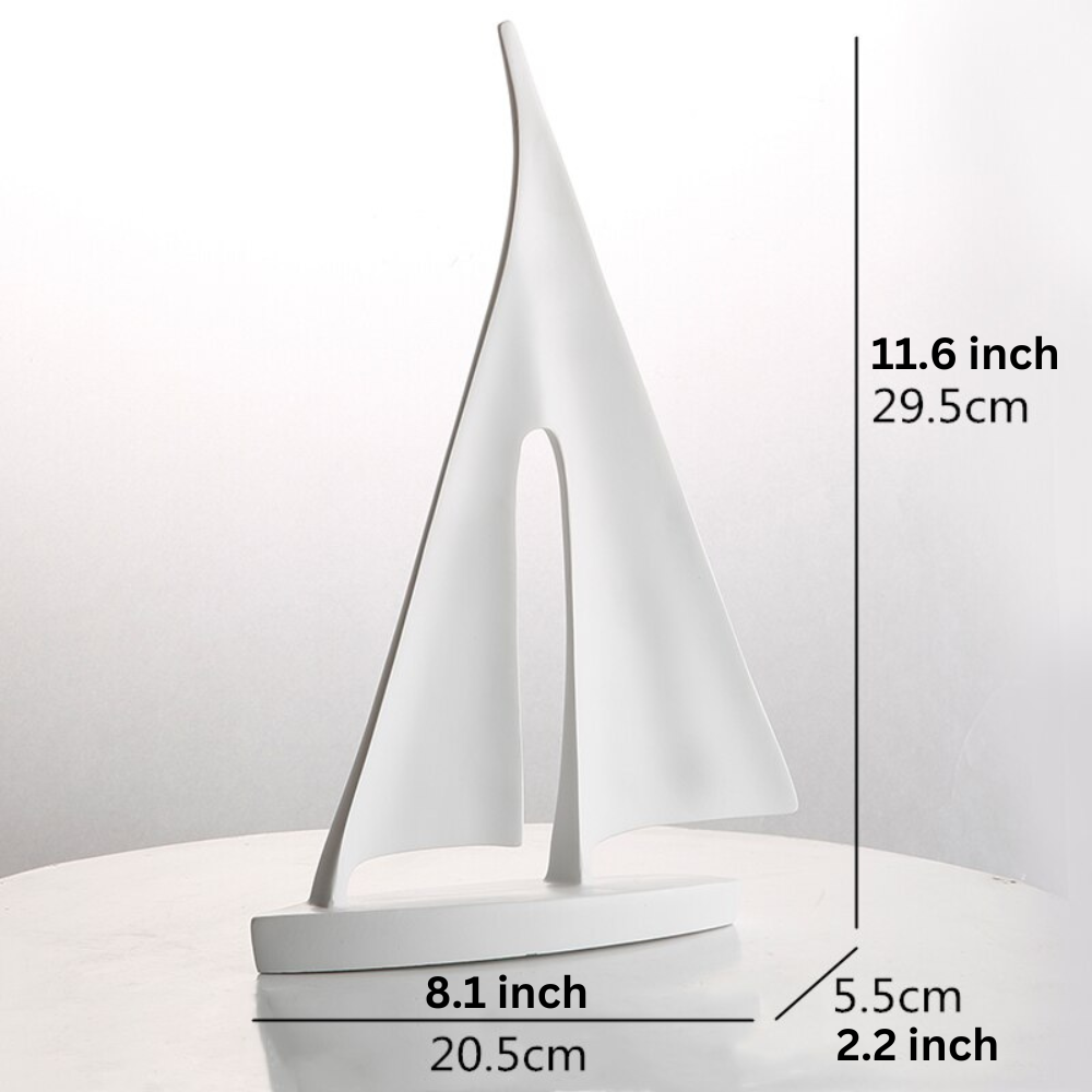 Nordic Abstract Sailboat Sculpture