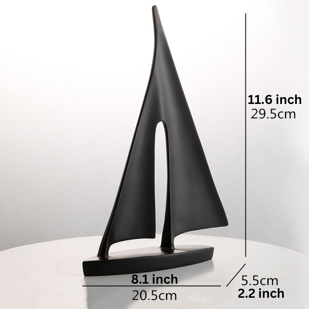 Nordic Abstract Sailboat Sculpture