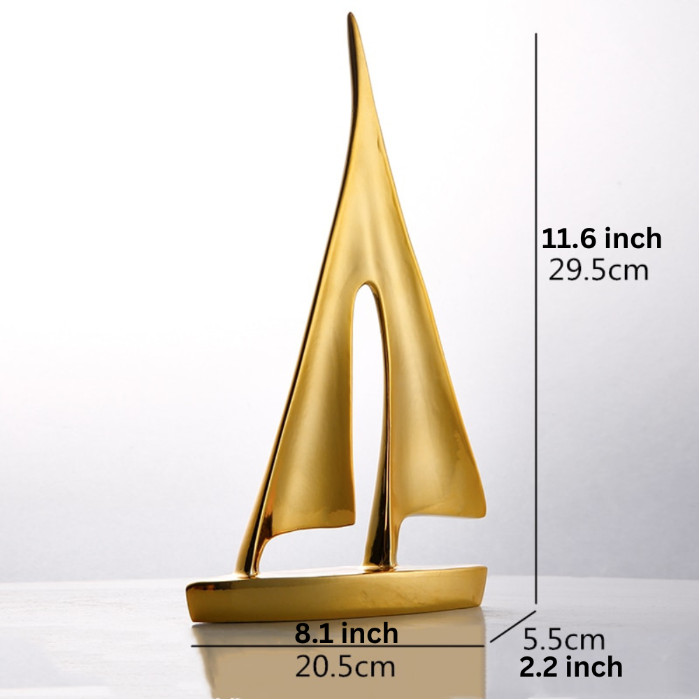 Nordic Abstract Sailboat Sculpture