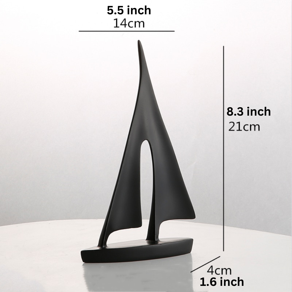 Nordic Abstract Sailboat Sculpture