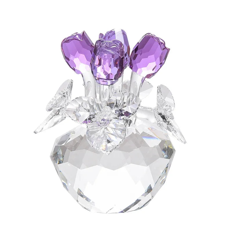 Crystal Rose Figurine