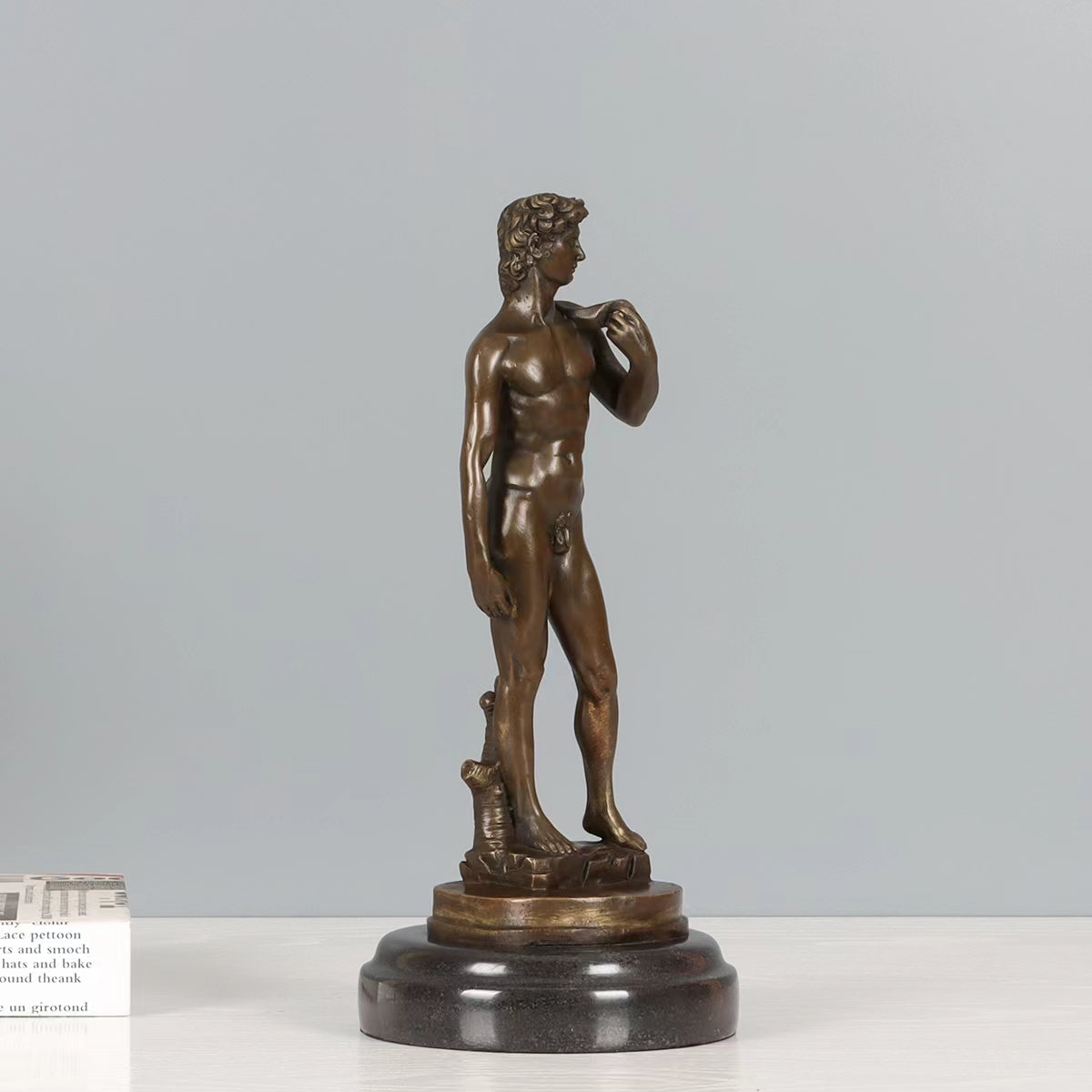 Bronze David <br> by Michelangelo 26 cm