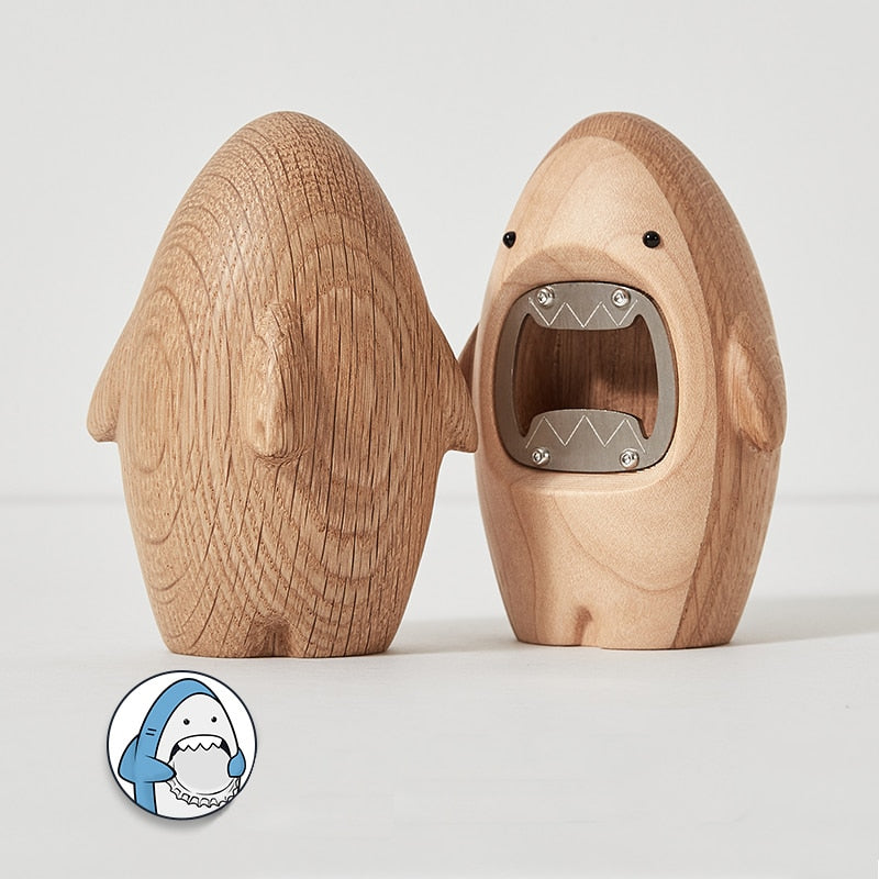 Wooden Shark Bottle Opener
