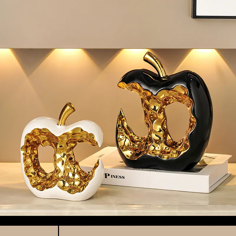 Golden Glow Apple Sculpture
