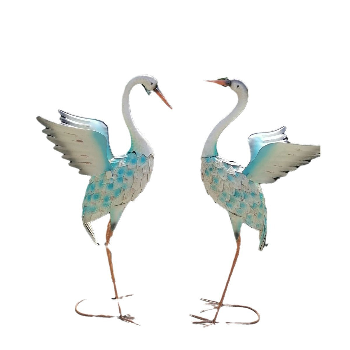 "White" Pink Flamingo Statue 70 cm