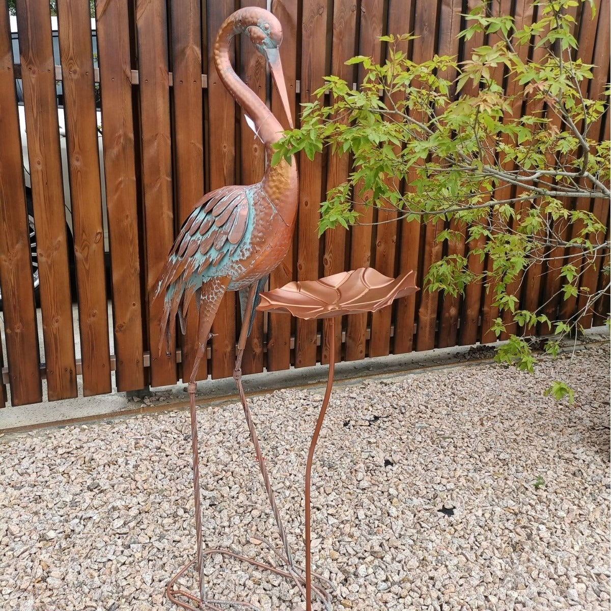Metal Crane Bird Statue 106 cm