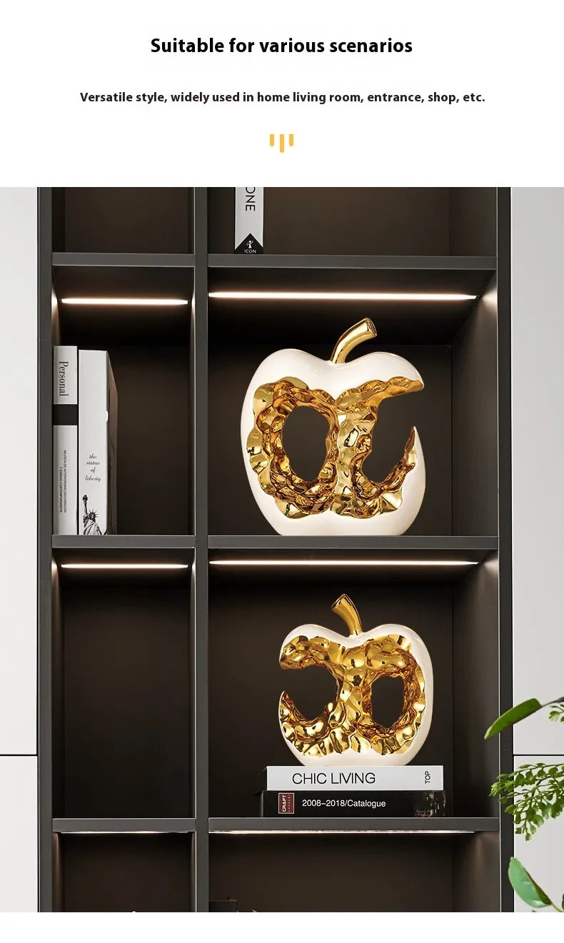Golden Glow Apple Sculpture