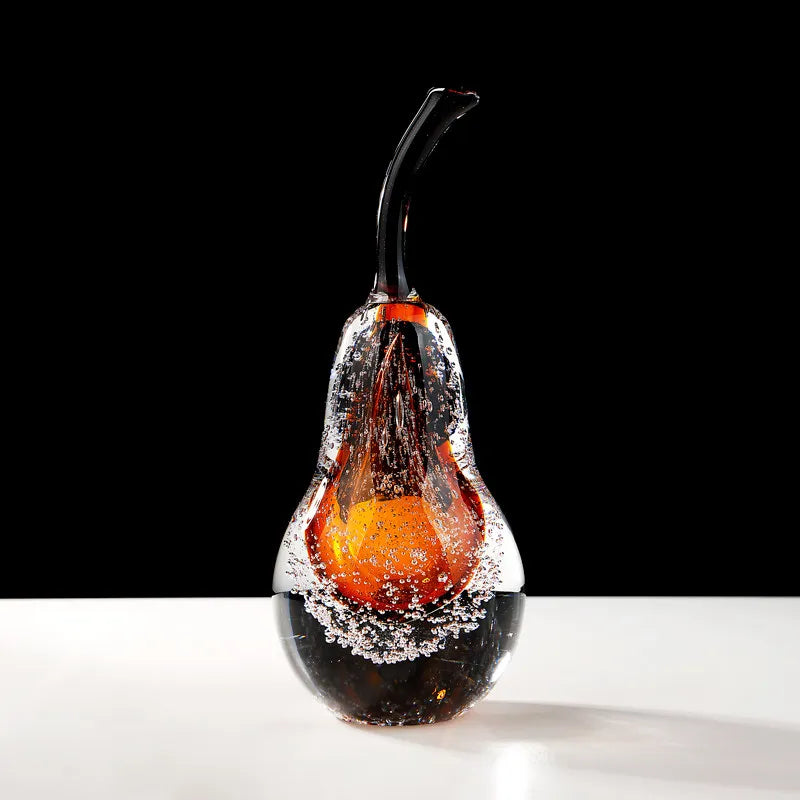 Aurora Glass Fruit Sculpture