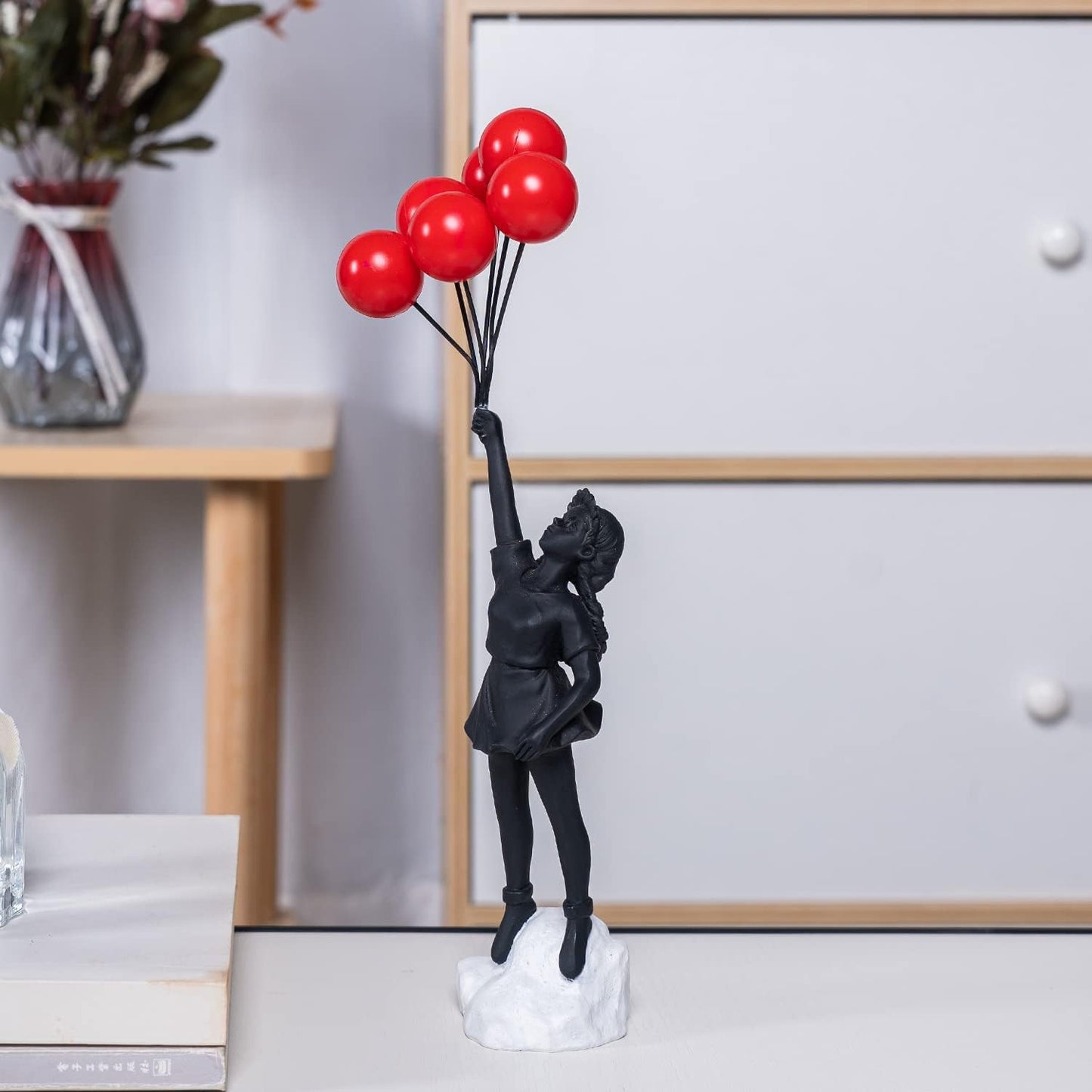 Fly Away Balloon Girl Sculpture