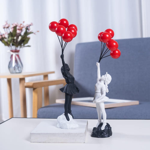 Fly Away Balloon Girl Sculpture