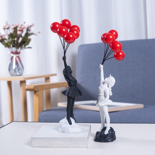 Fly Away Balloon Girl Sculpture