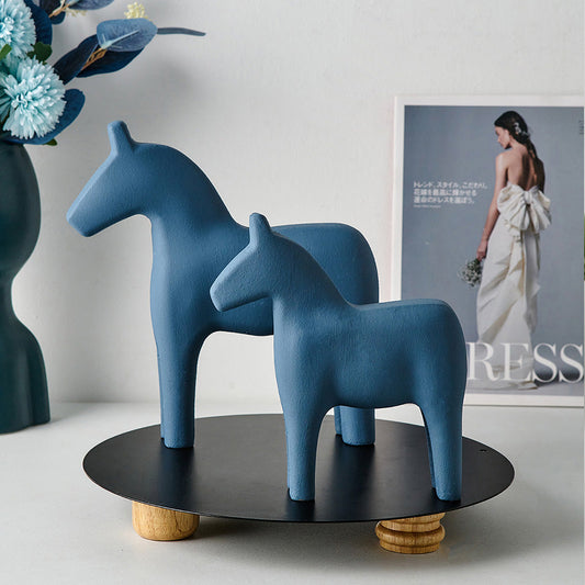 Wooden Dala Horse Sculpture