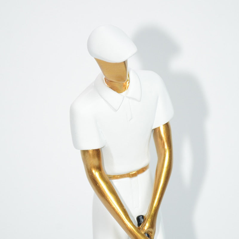 Abstract Golfer figurines