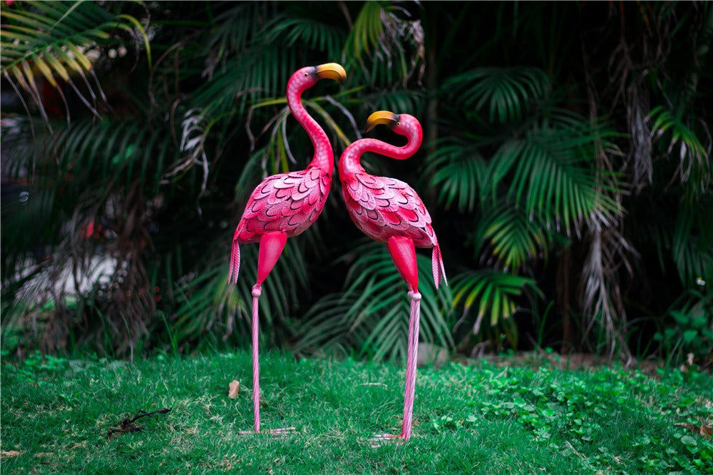 Metal Pink Flamingo Statue 58 / 66 cm (sold individually)