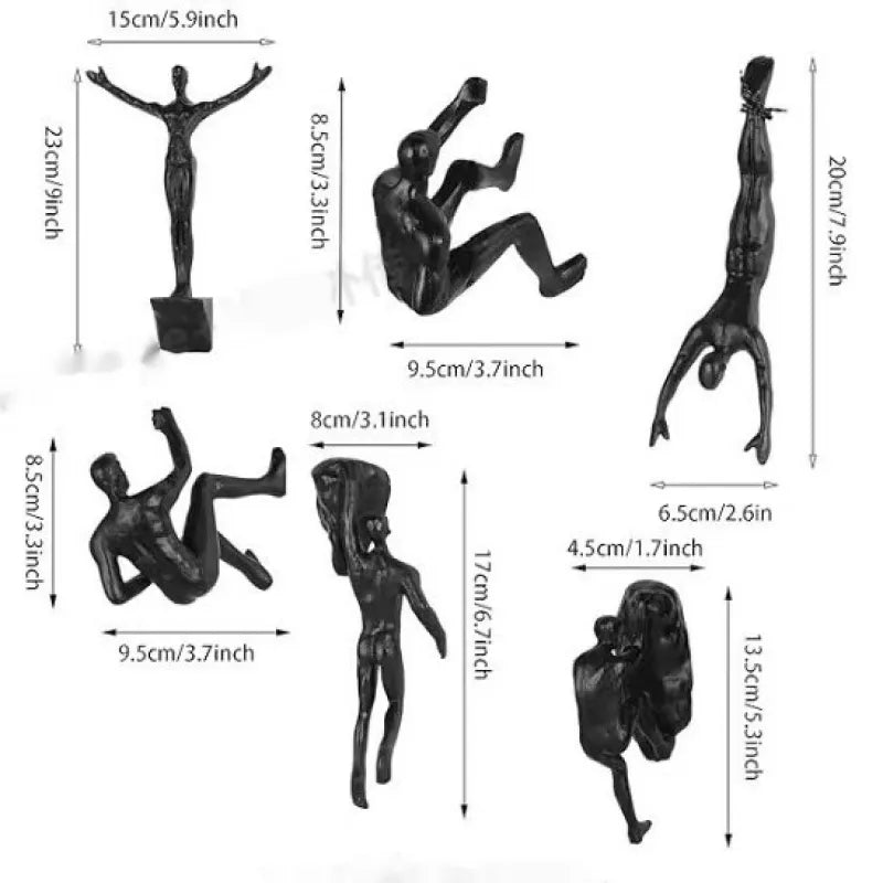 I Will Get To The Top Sculptures, Set of 6