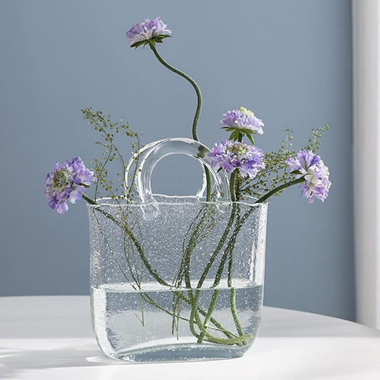 Nordic Glass Bag Vase Sculpture