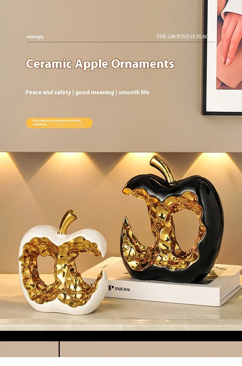 Golden Glow Apple Sculpture