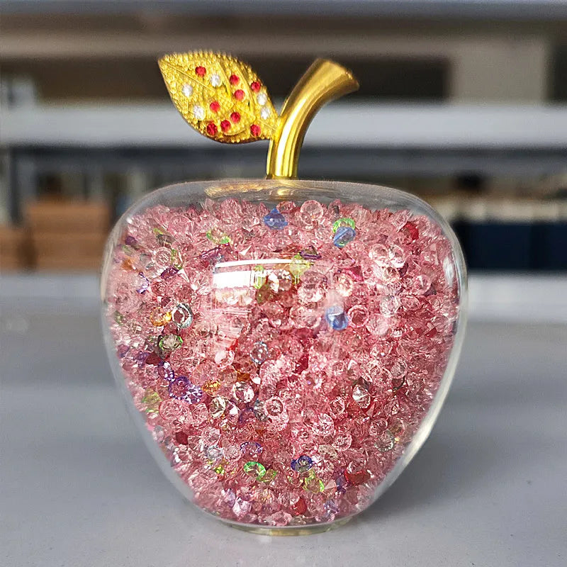 Handmade Crystal Apple Figurine