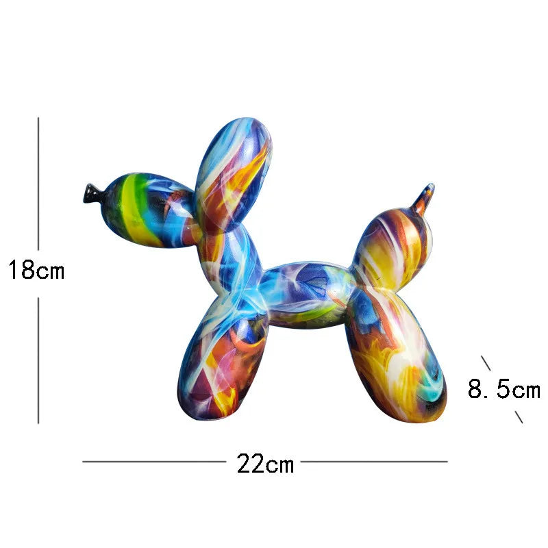 Graffiti Painted Balloon Dog Sculpture