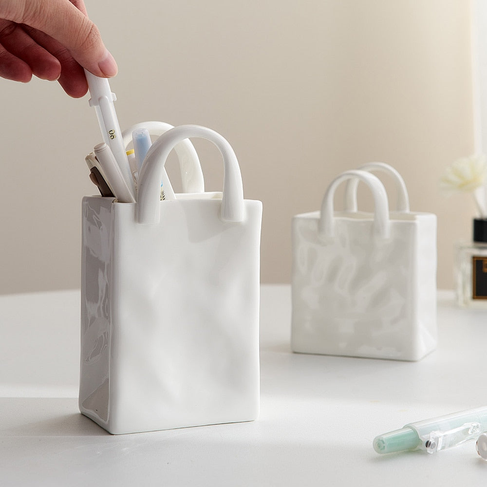 Ceramic Bag Shaped Vase