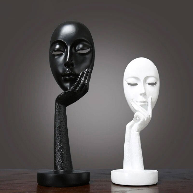 Contemporary Sculpture <br/> Pensive Woman Face