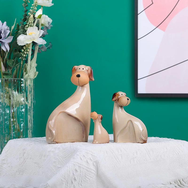 Ceramic Dog <br> Statue