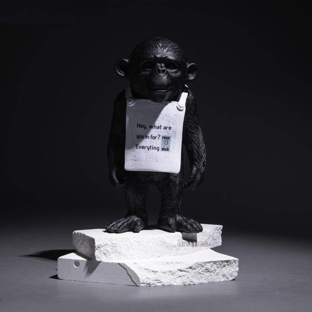 Banksy Monkey Street Art Sculpture