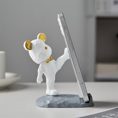 Geometric Bear Phone Holder