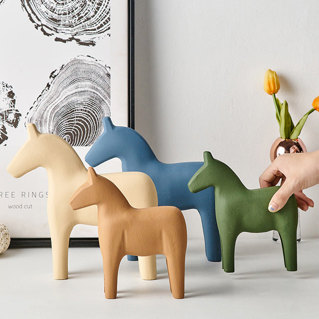 Wooden Dala Horse Sculpture