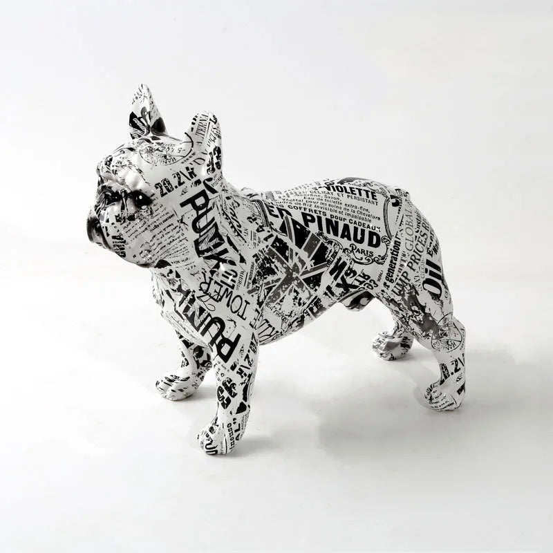 American Bully Graffiti Painted Statue