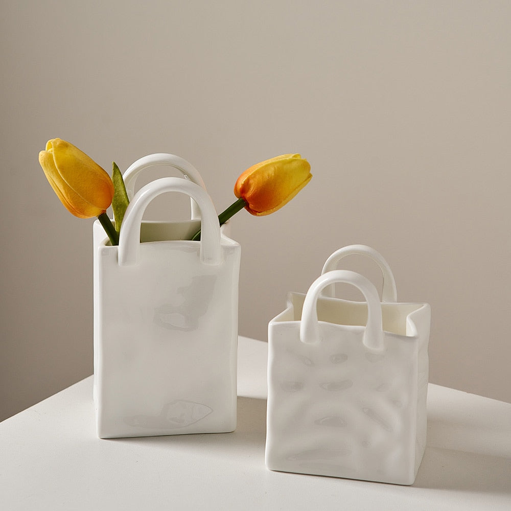 Ceramic Bag Shaped Vase