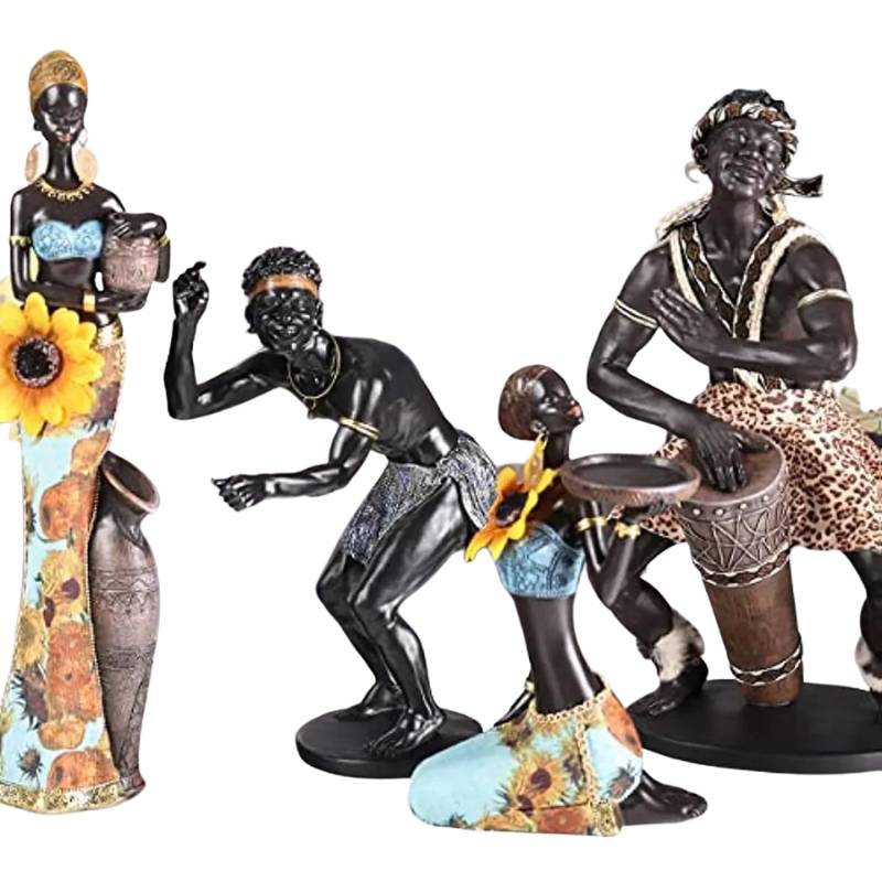 Seated African <br> Statue