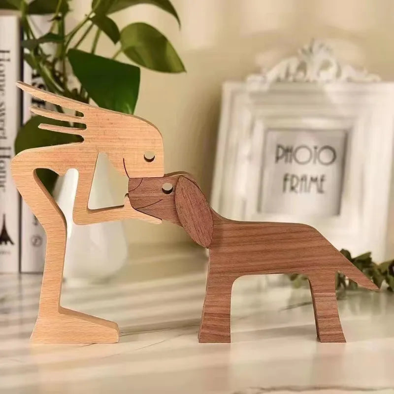 Nordic Wooden Dog Sculptures