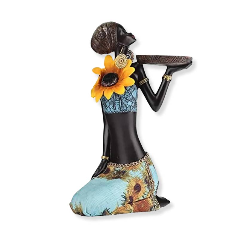 Seated African <br> Statue