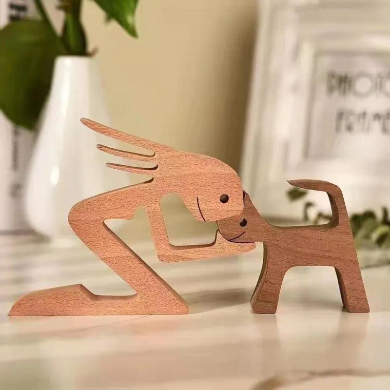Nordic Wooden Dog Sculptures