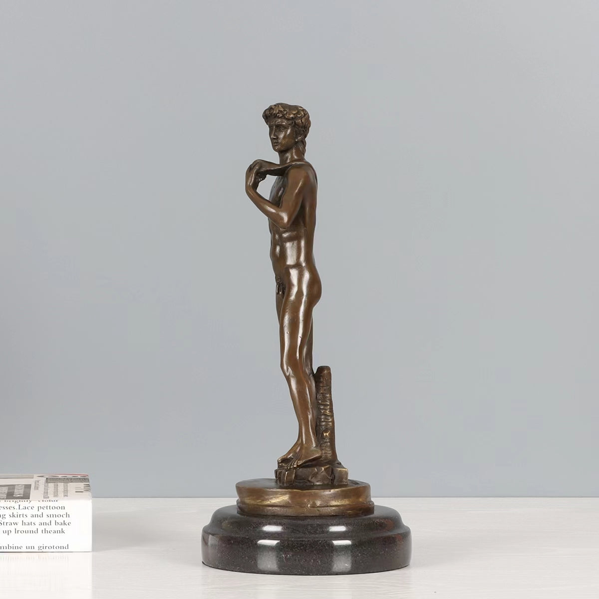Bronze David <br> by Michelangelo 26 cm