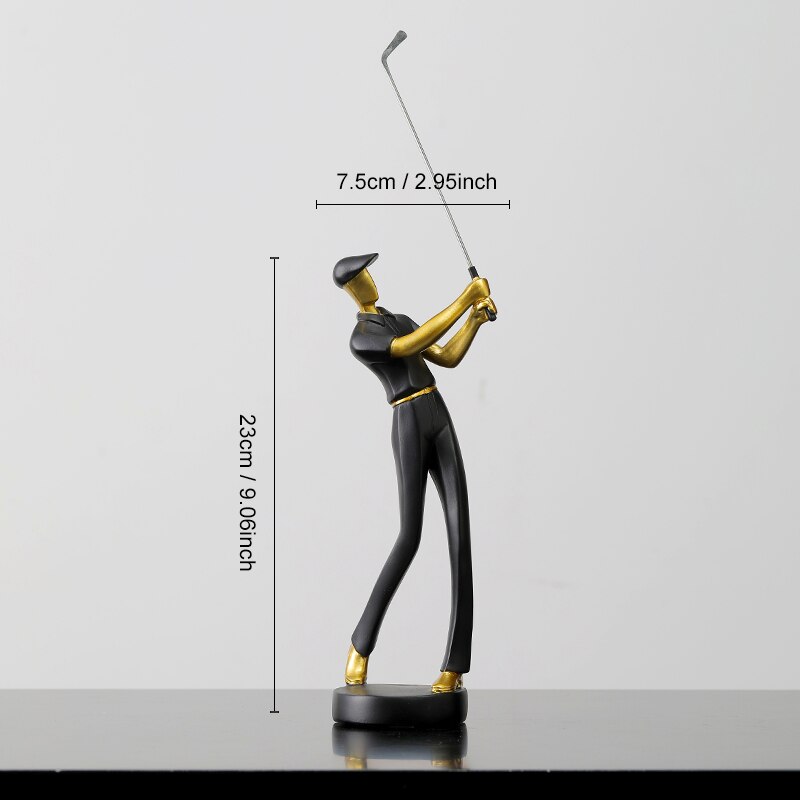 Abstract Golfer figurines
