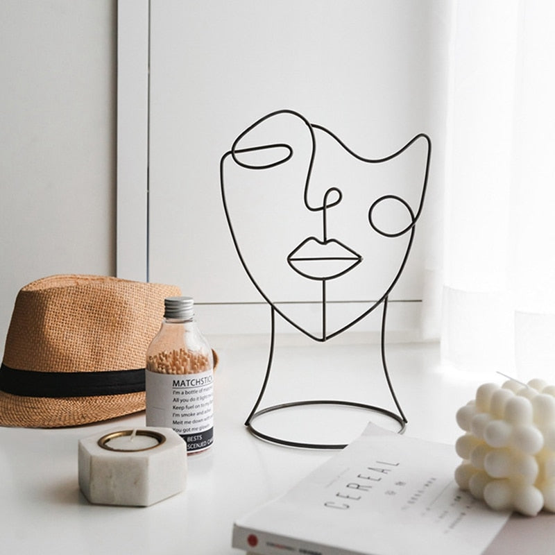 Abstract Line Art Face
